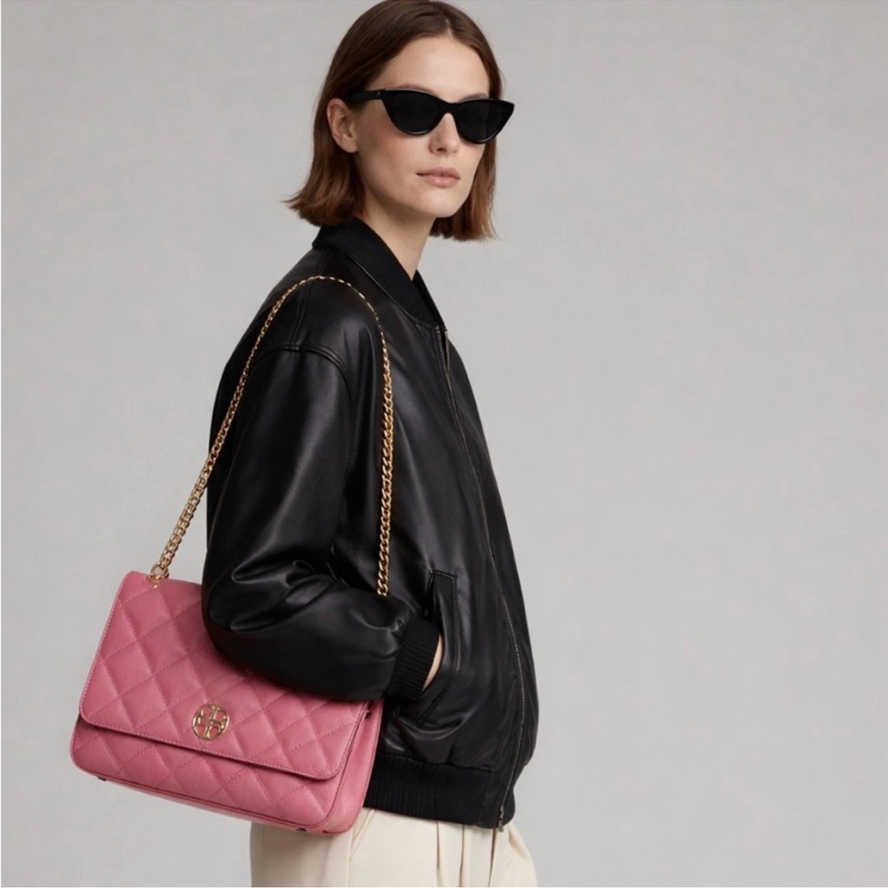 Tory Burch Pink Quilted Shoulder Bag